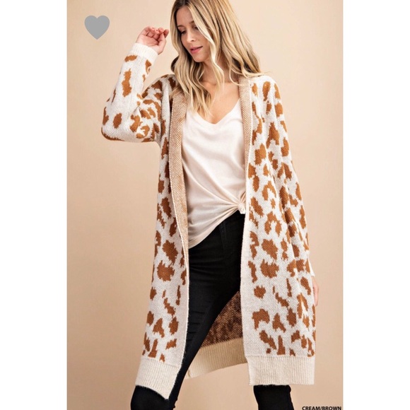 >>LAST<< Leslie Leopard Print Cardigan - Picture 2 of 5